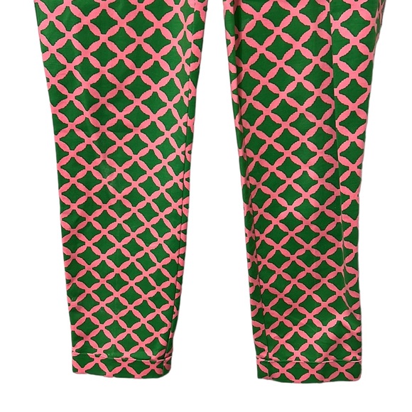 Boden Women's Geometric Print Green and Pink
Stretch Cotton Pants US 4R - Picture 2 of 5
